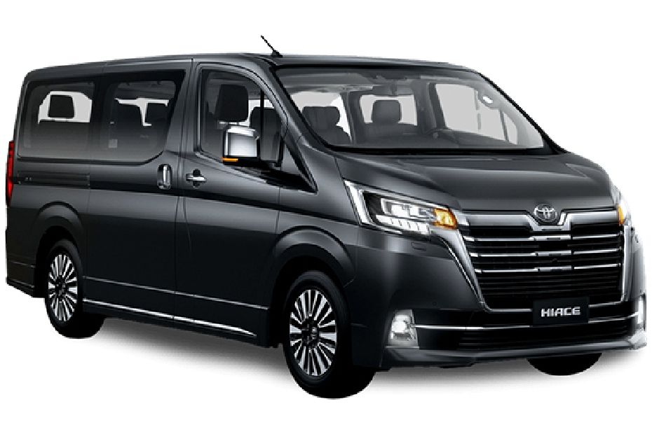 Toyota Hiace negra para pasajeros